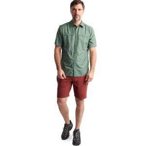 Men Rohan Men'S Zenith Short Sleeve Shirt Flint Green Check