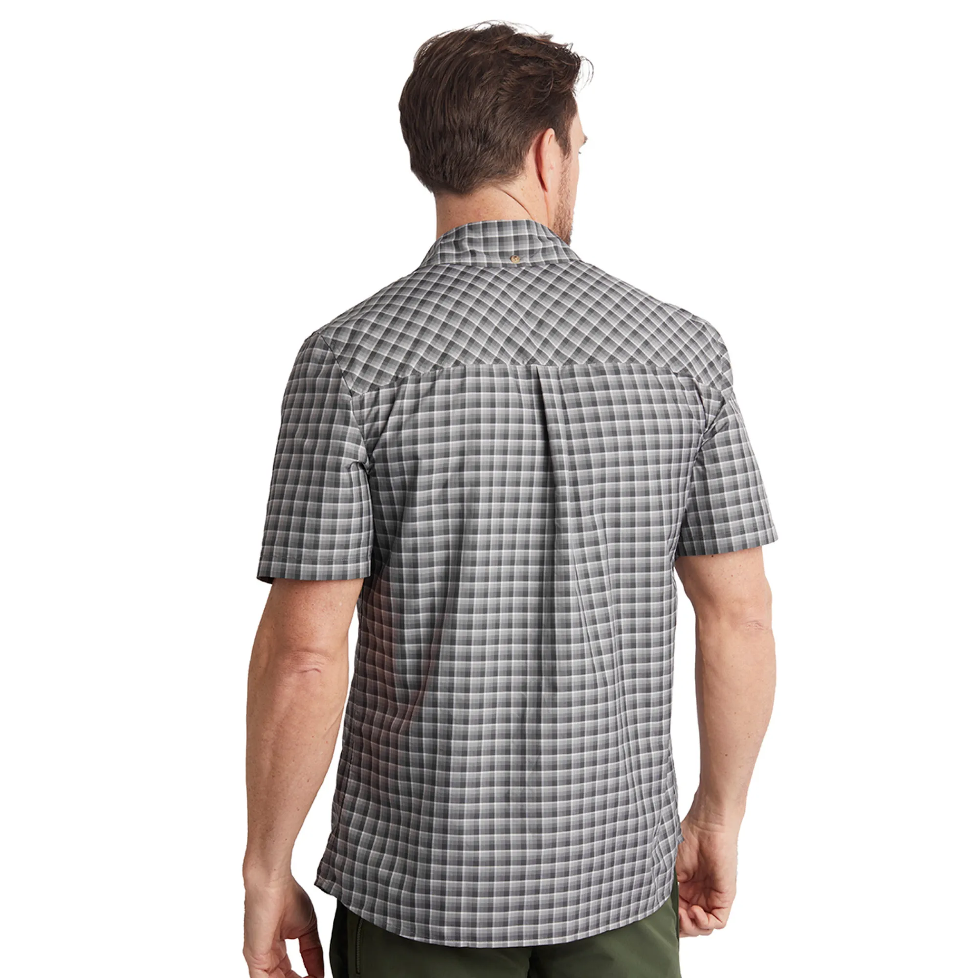 Men Rohan Men'S Zenith Short Sleeve Shirt Carbon Check