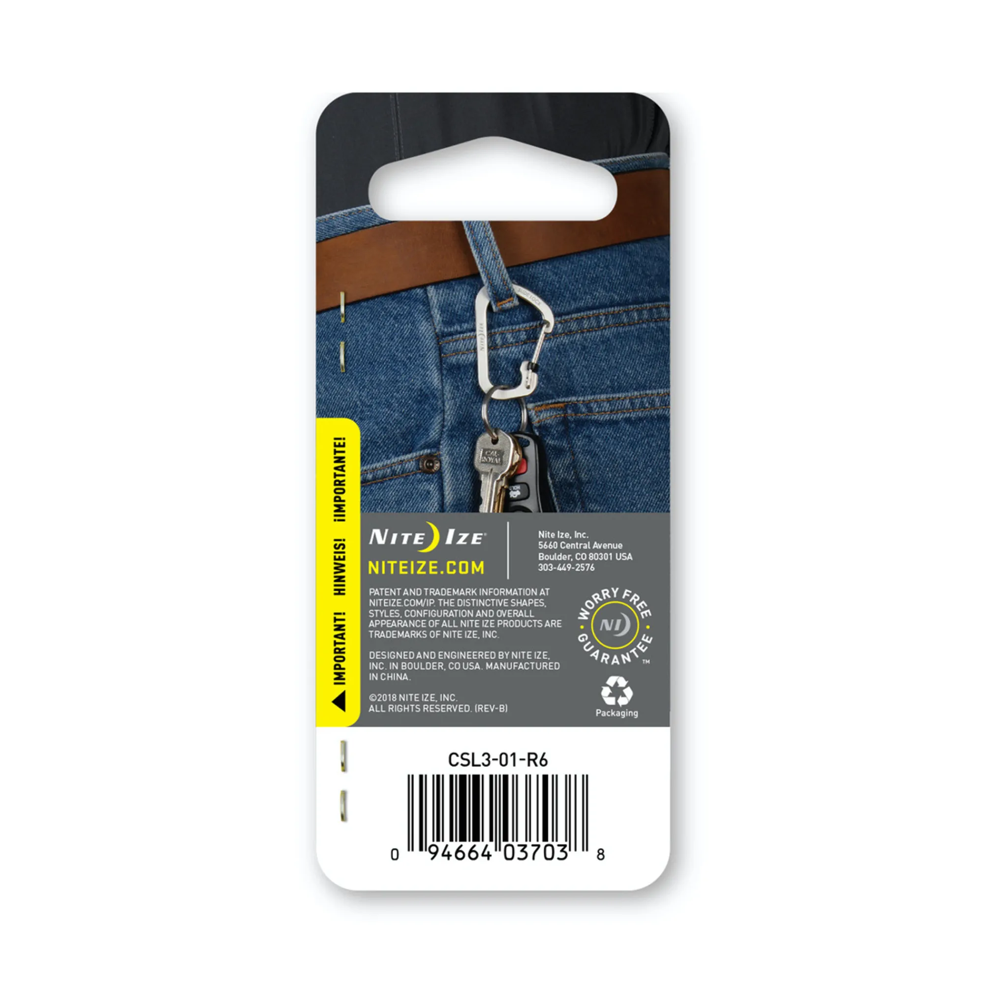 Rohan Nite Ize® S-Biner Sidelock #3 Black