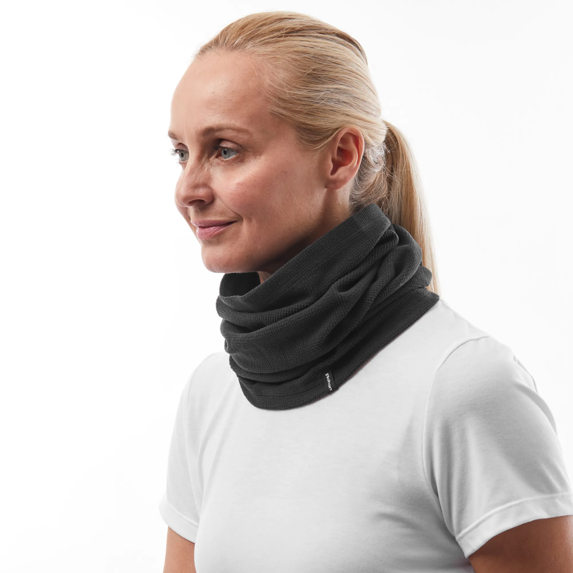 Men Rohan Stretch Microgrid Necktube Black