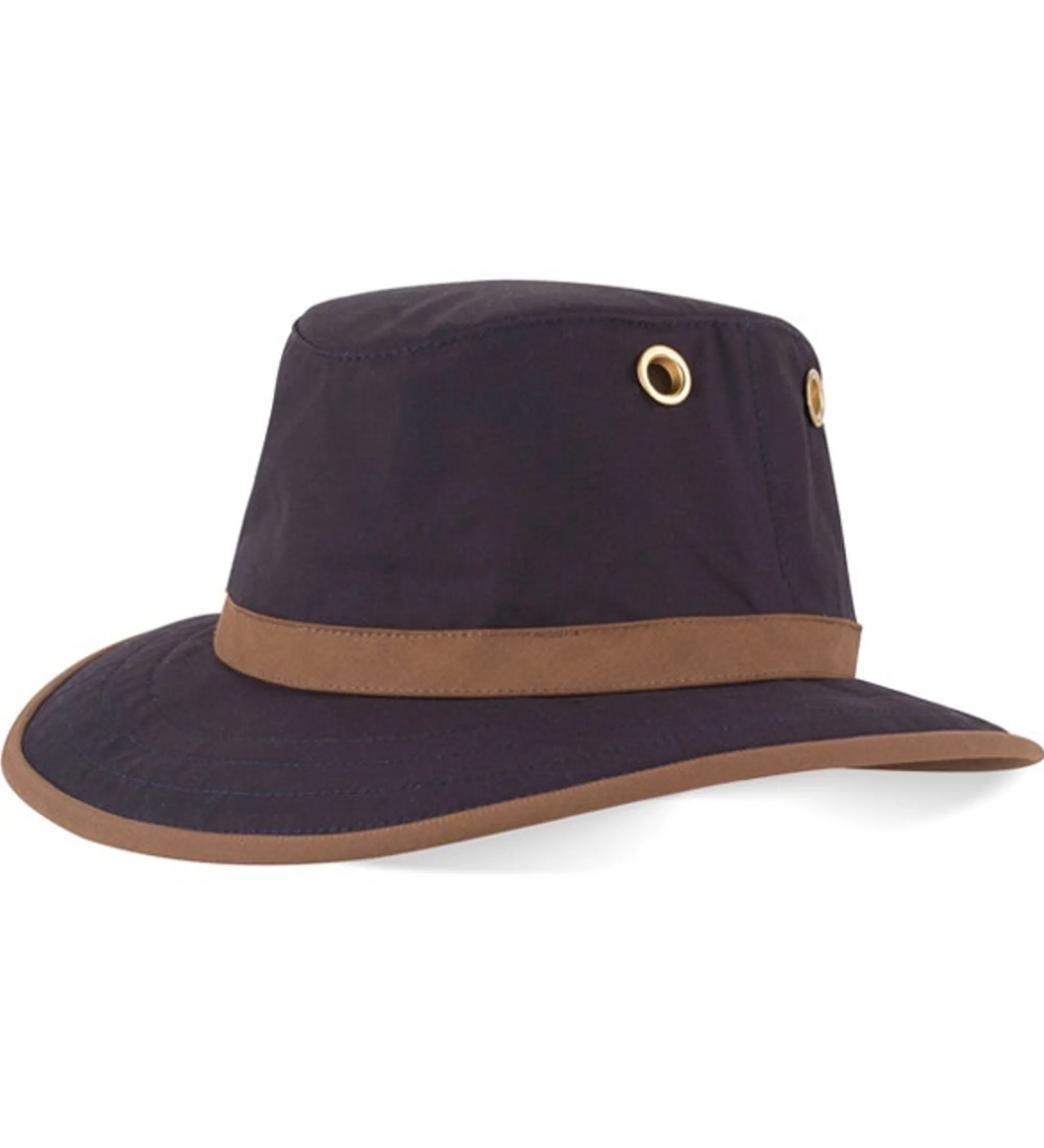Men Rohan Tilley Twc7 Medium Curved Brim Outback Hat Navy