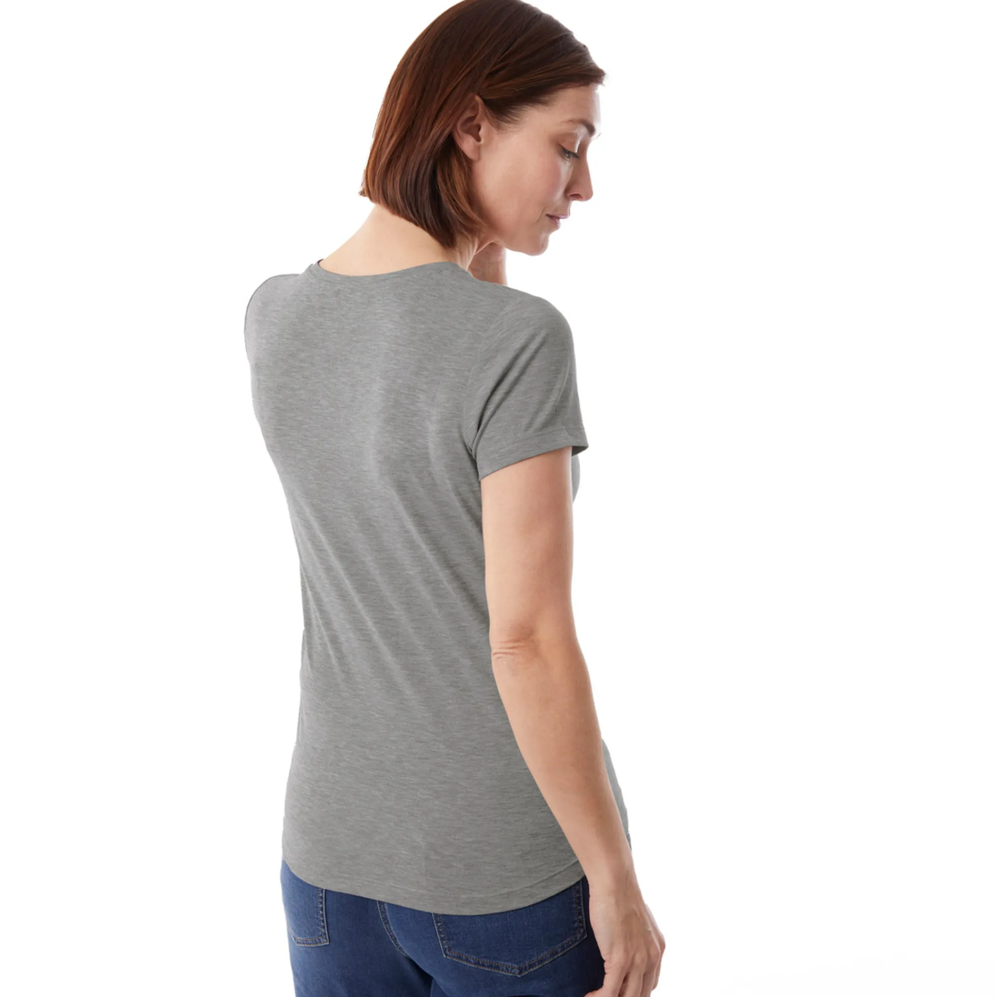 Women Rohan Women'S Basis Short Sleeve T Mid Grey Marl