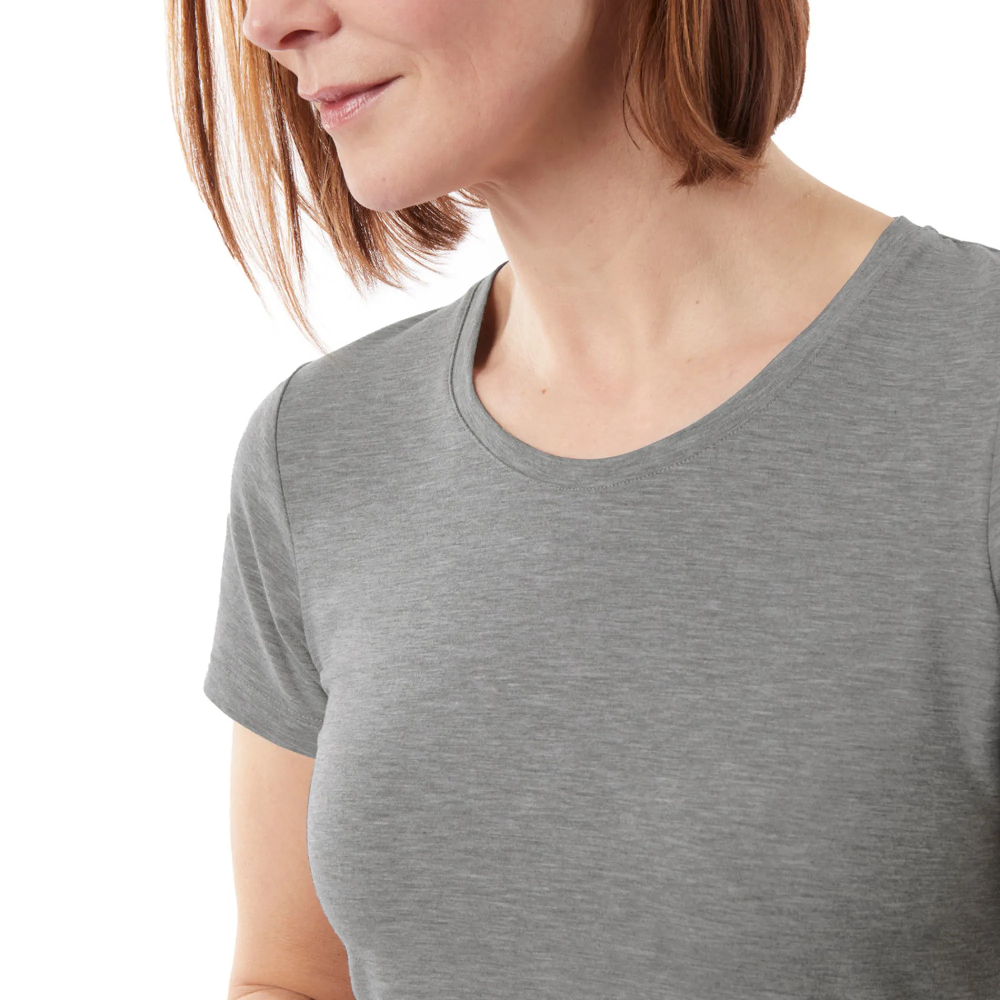 Women Rohan Women'S Basis Short Sleeve T Mid Grey Marl