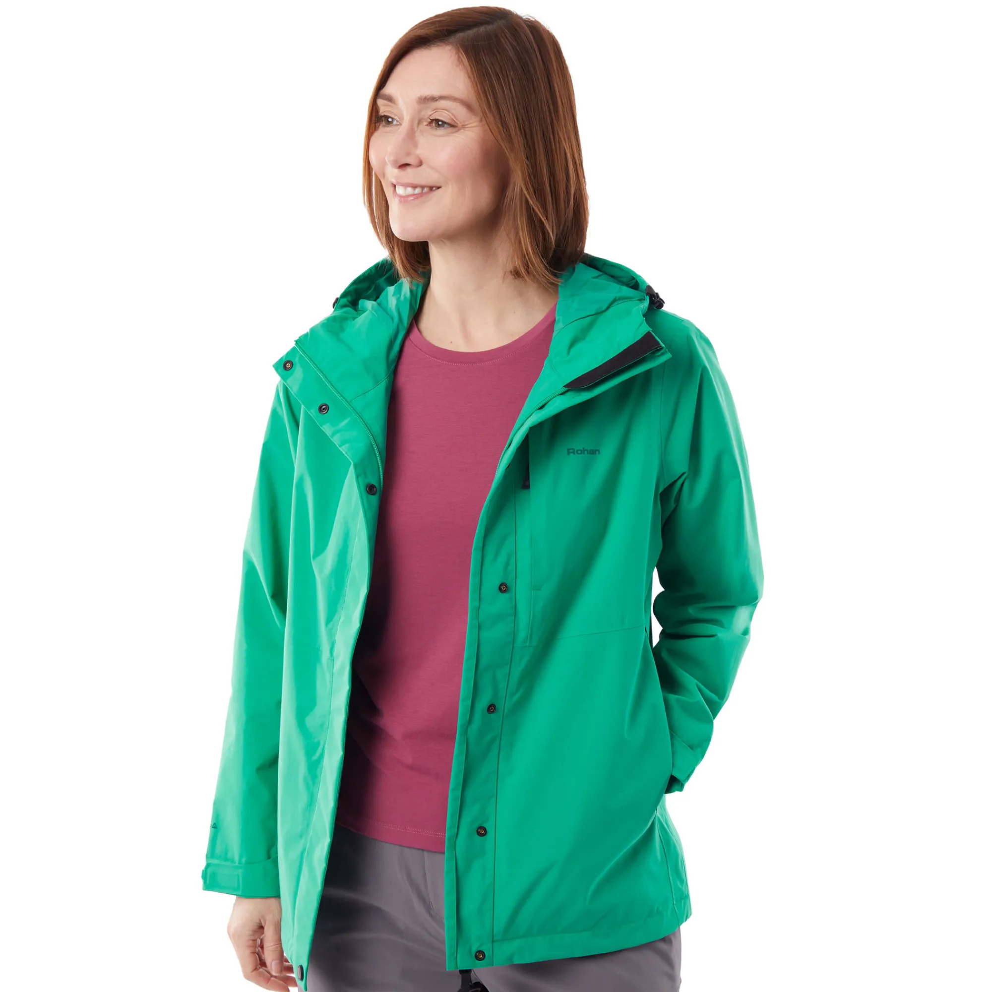 Women Rohan Women'S Brecon Waterproof Jacket Ascent Green
