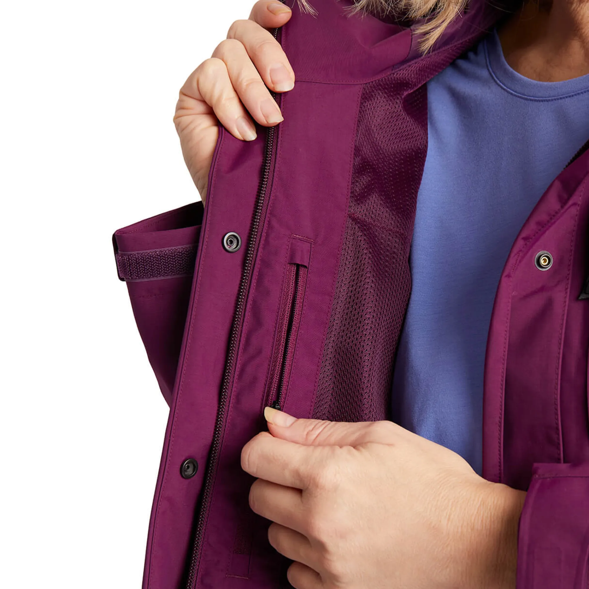 Women Rohan Women'S Brecon Waterproof Jacket Plum Purple