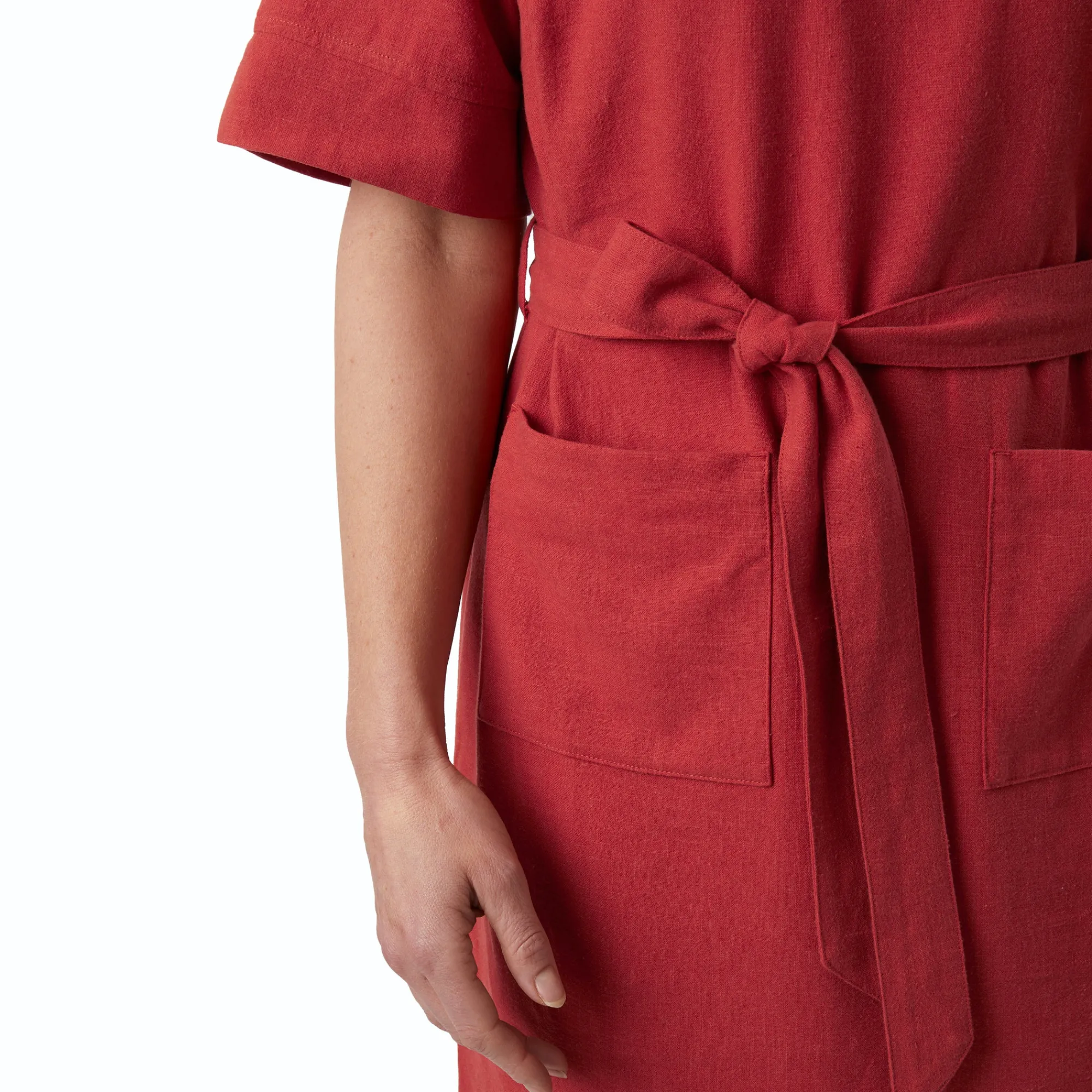 Women Rohan Women'S Brisa Linen Dress Coast Red
