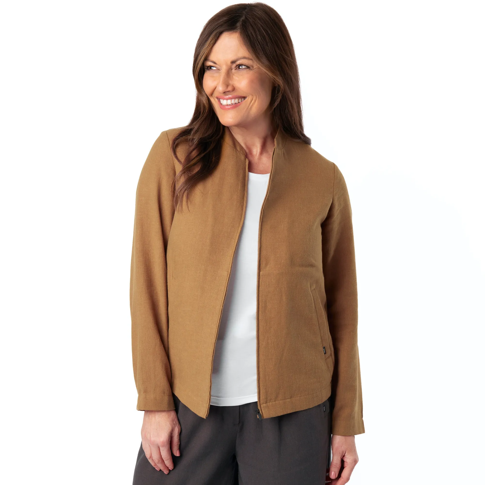 Women Rohan Women'S Brisa Linen Jacket Desert Ochre