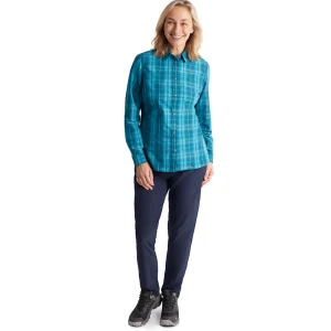 Women Rohan Women'S Coast Long Sleeve Shirt Deep Teal/Cove Check
