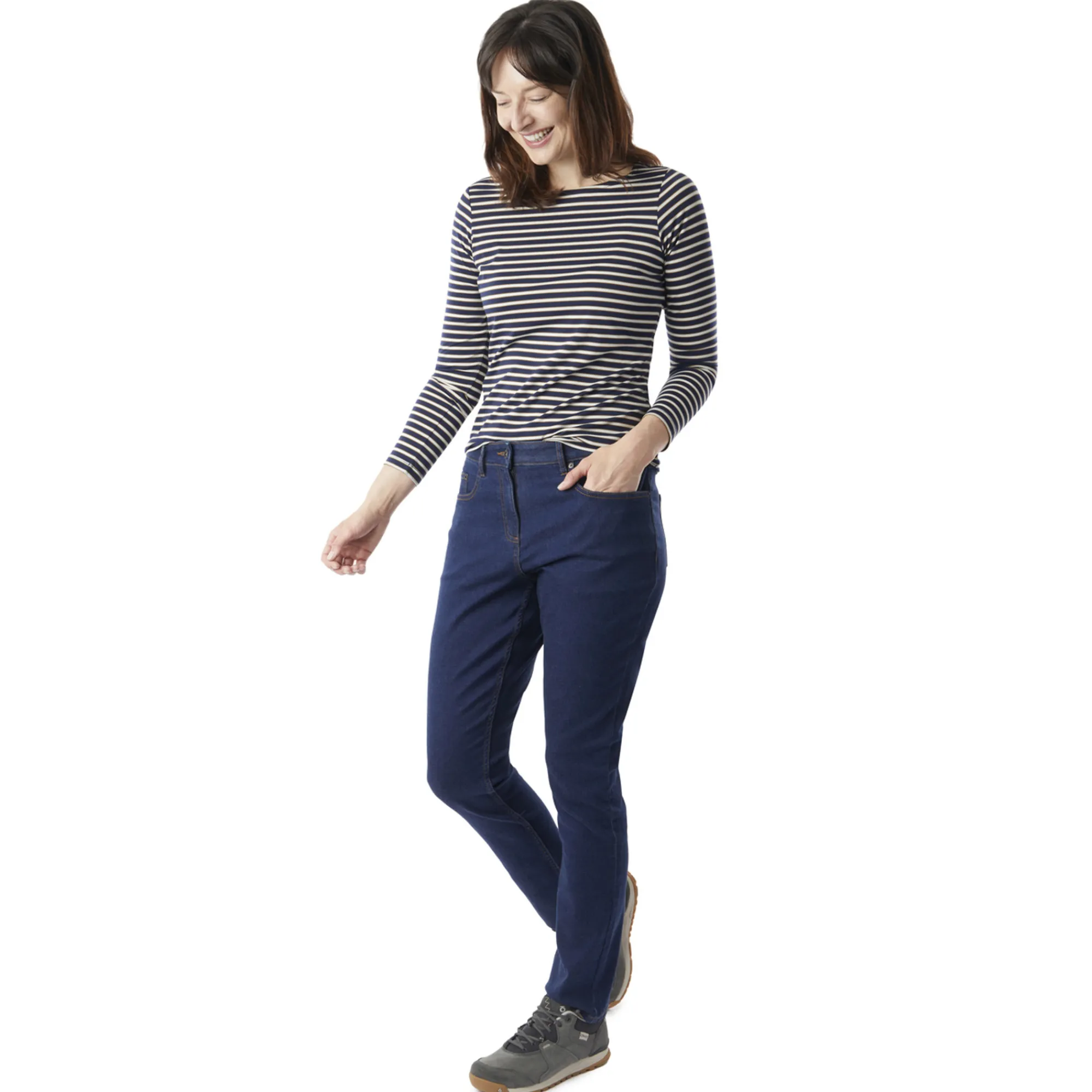 Women Rohan Women'S Flex Tapered Fit Stretch Jeans In Dark Denim