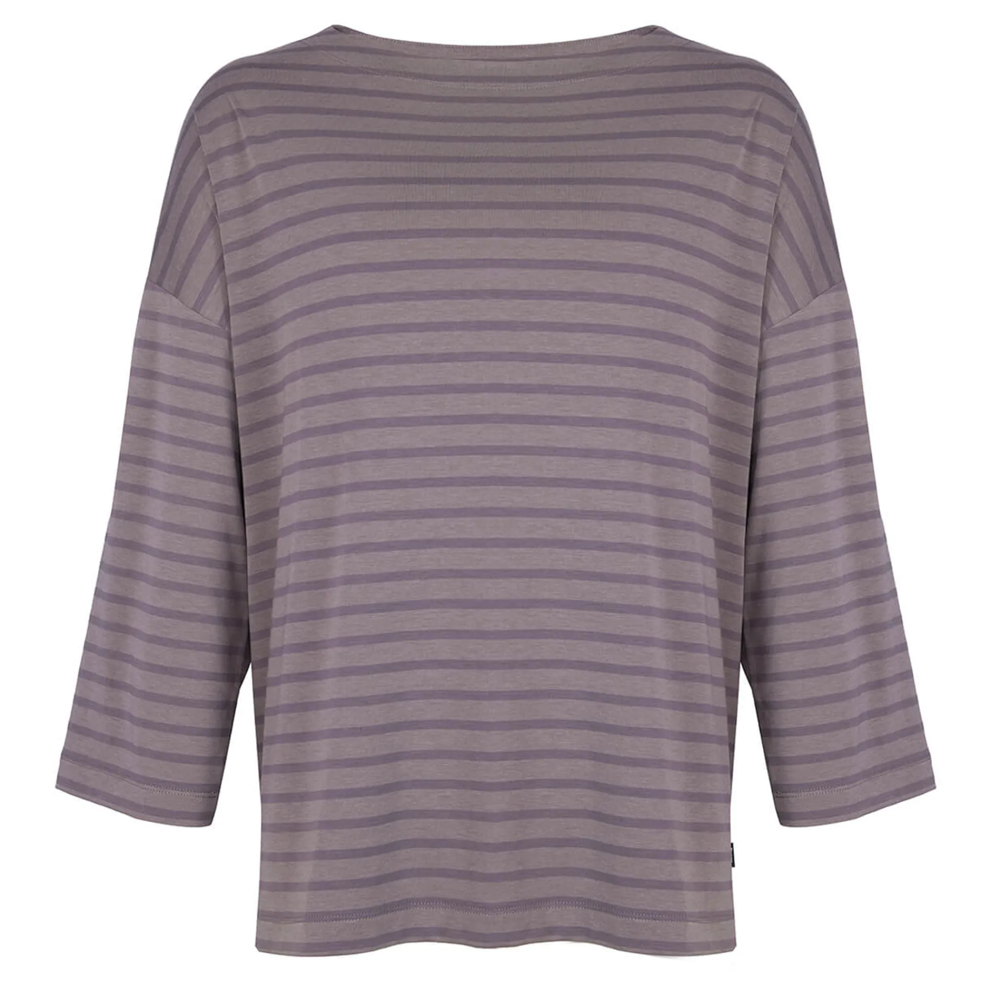 Women Rohan Women'S Harbour Sleeve Top Mauve Grey Marl Stripe