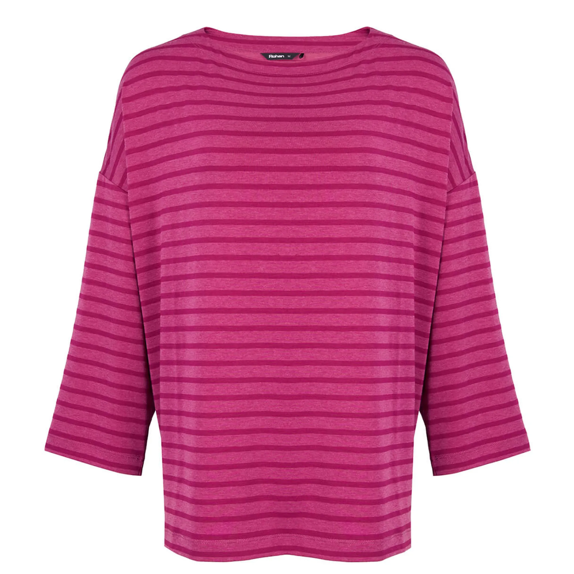 Women Rohan Women'S Harbour Sleeve Top Raspberry Pink Marl Stripe