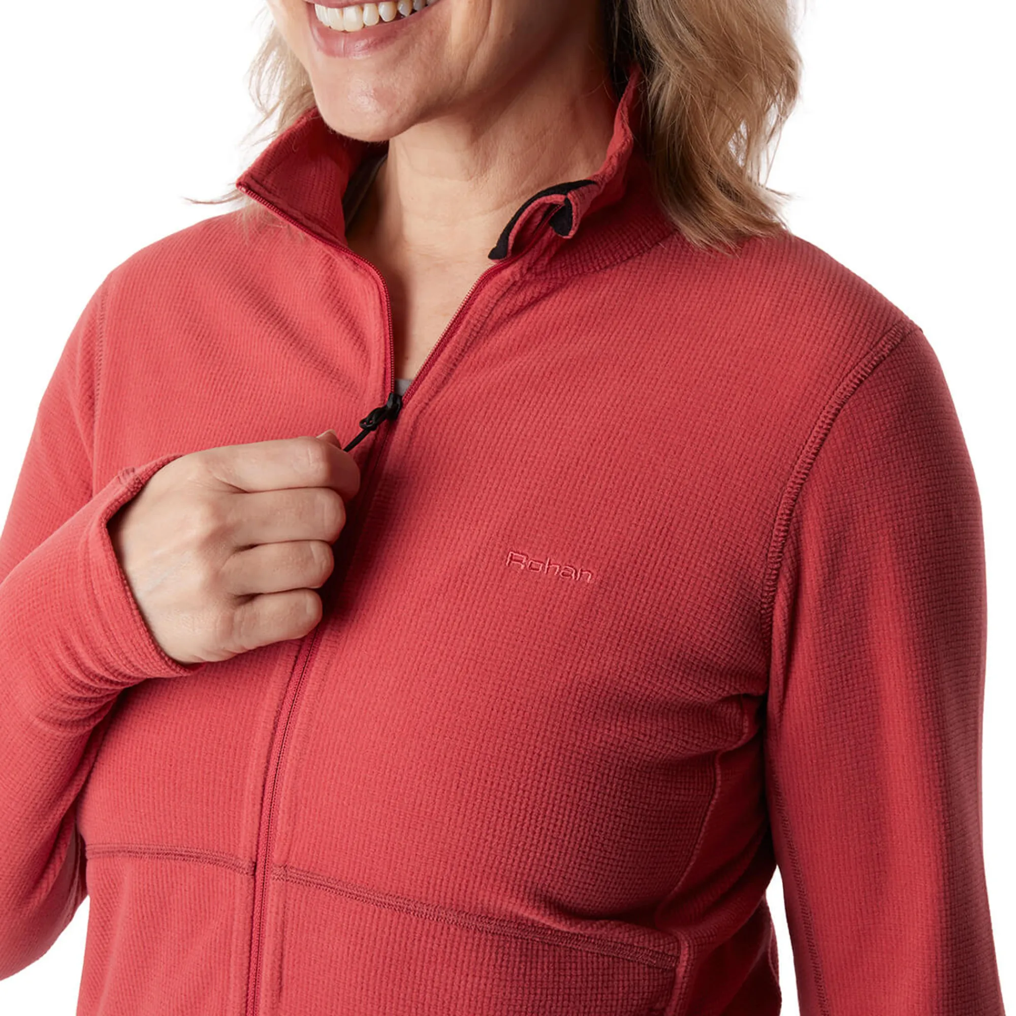 Women Rohan Women'S Microgrid Fleece Jacket Cardinal Pink