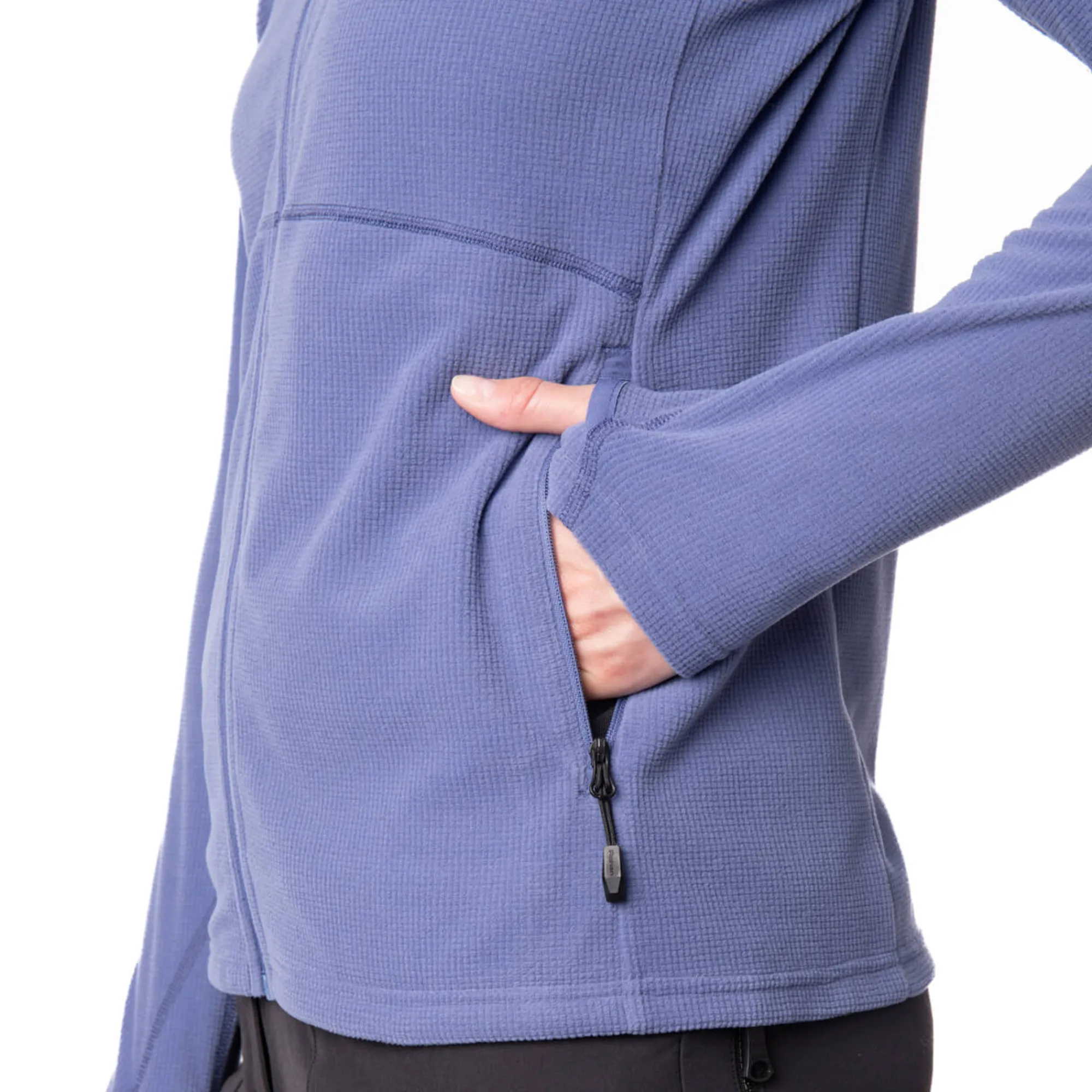 Women Rohan Women'S Microgrid Fleece Jacket Heather Blue