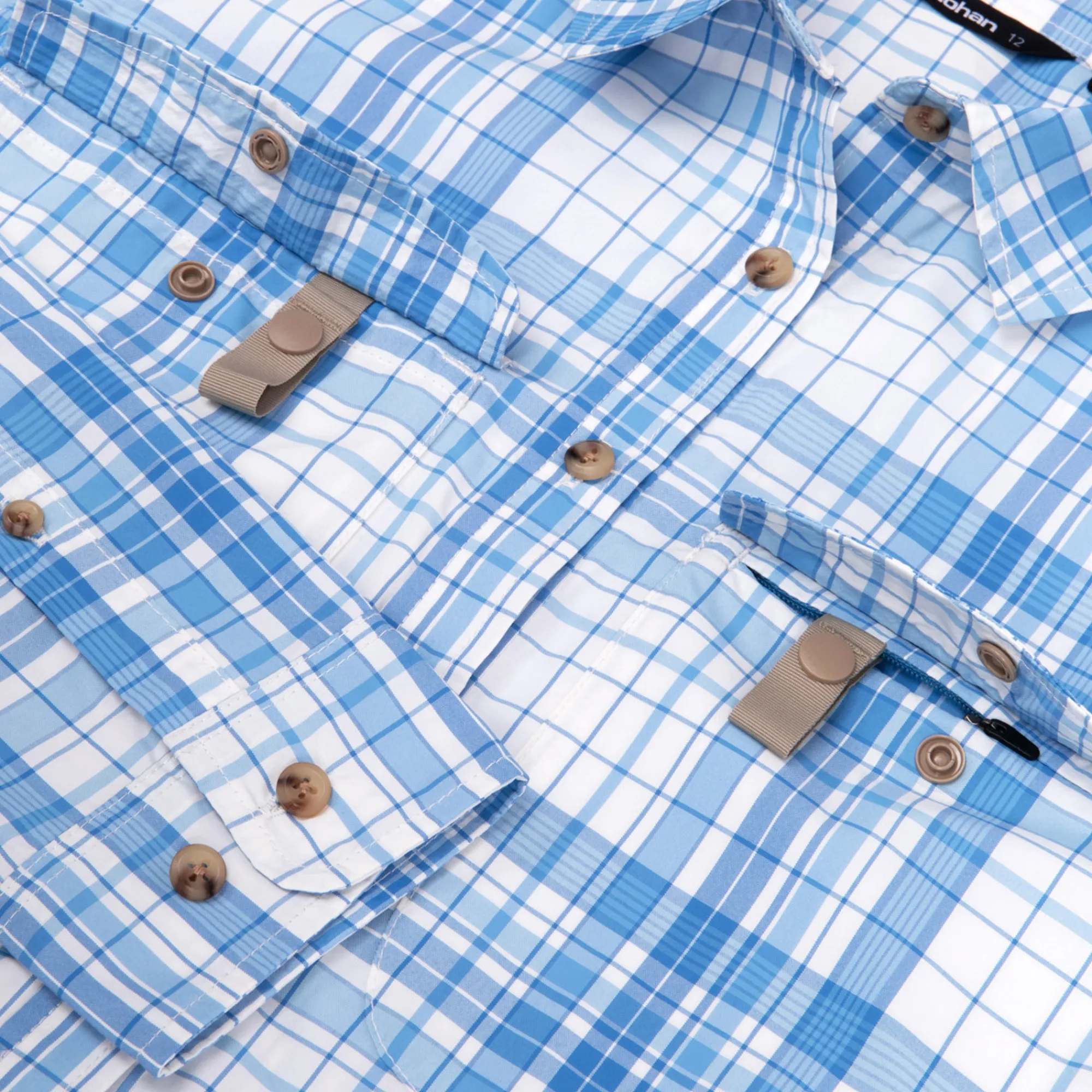 Women Rohan Women'S Pennine Long Sleeve Shirt Azure Blue Check