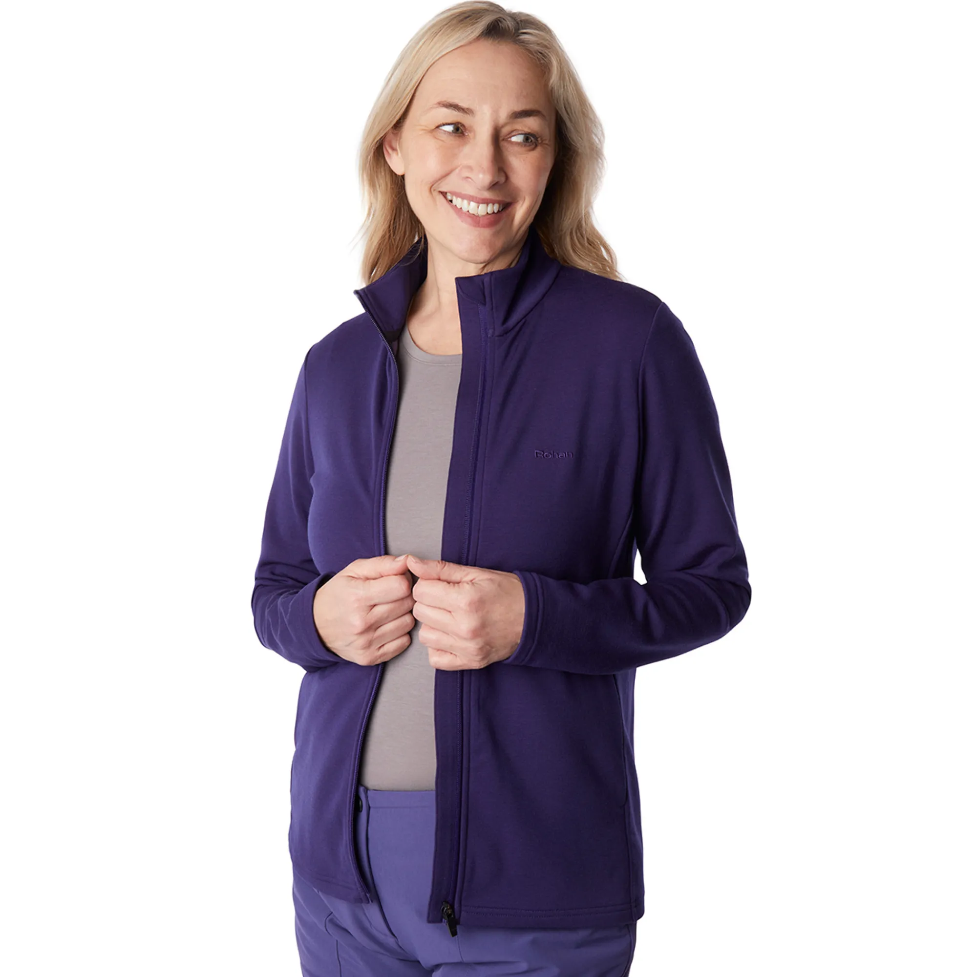 Women Rohan Women'S Radiant Merino Jacket Eclipse Blue