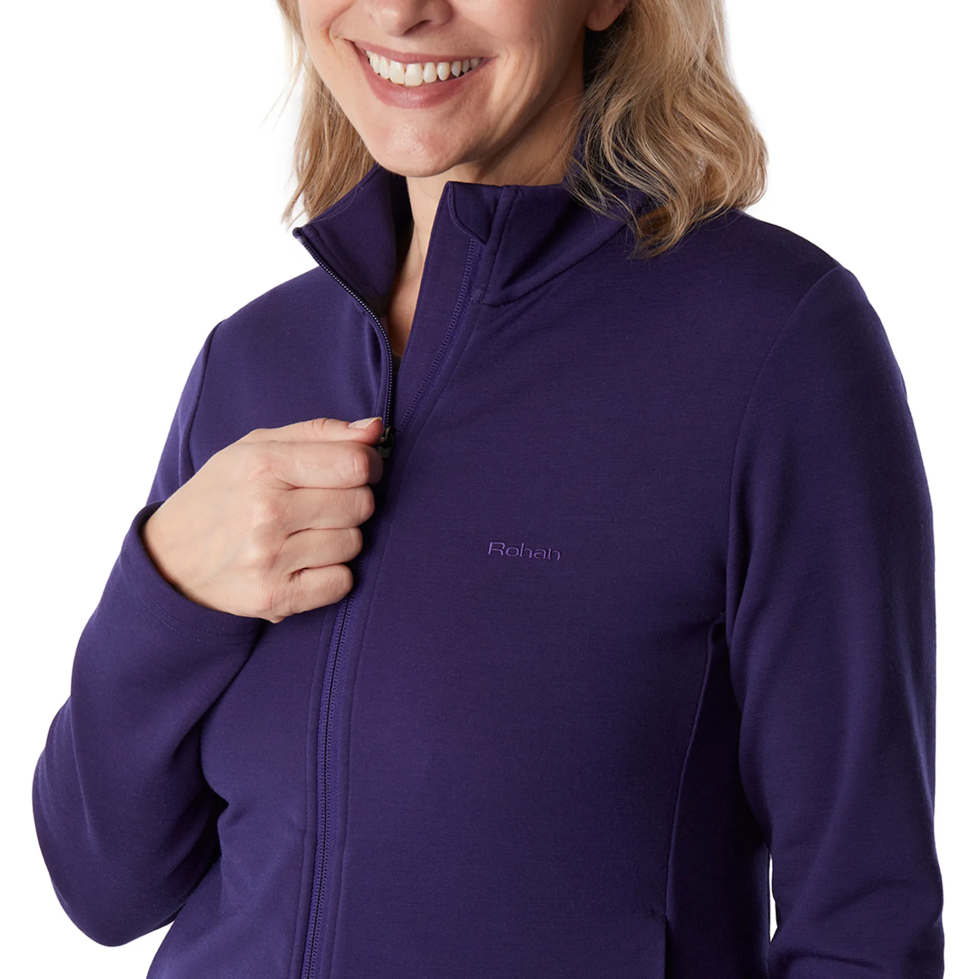 Women Rohan Women'S Radiant Merino Jacket Eclipse Blue