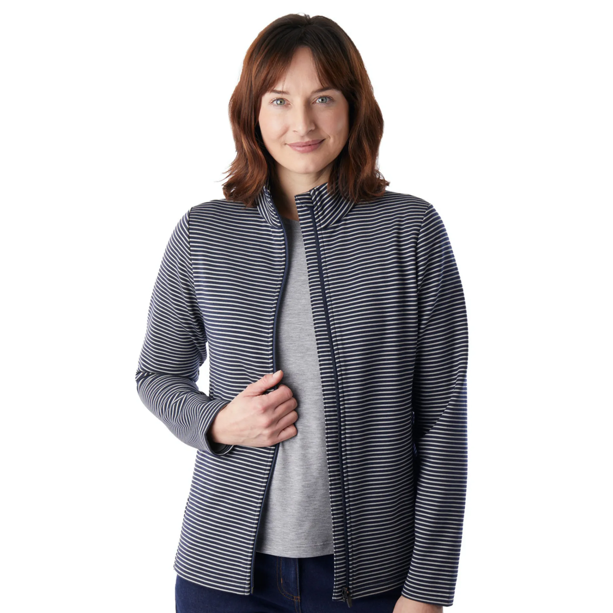 Women Rohan Women'S Radiant Stripe Jacket True Navy Stripe