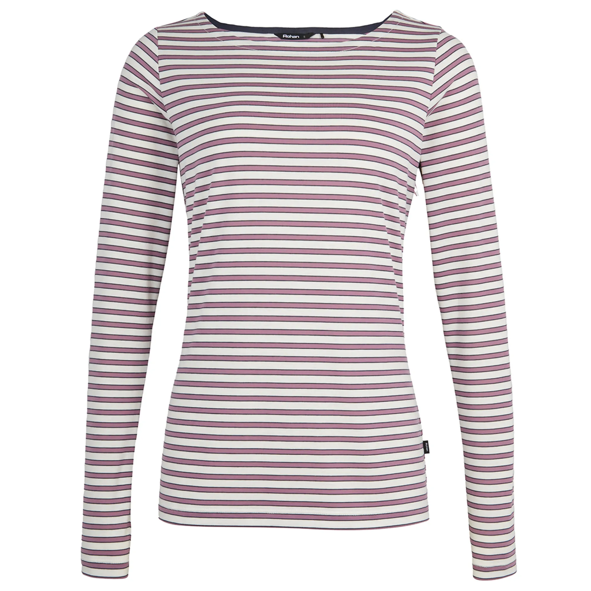 Women Rohan Women'S Shoreline Long Sleeve Top Ecru/Haze Purple Stripe